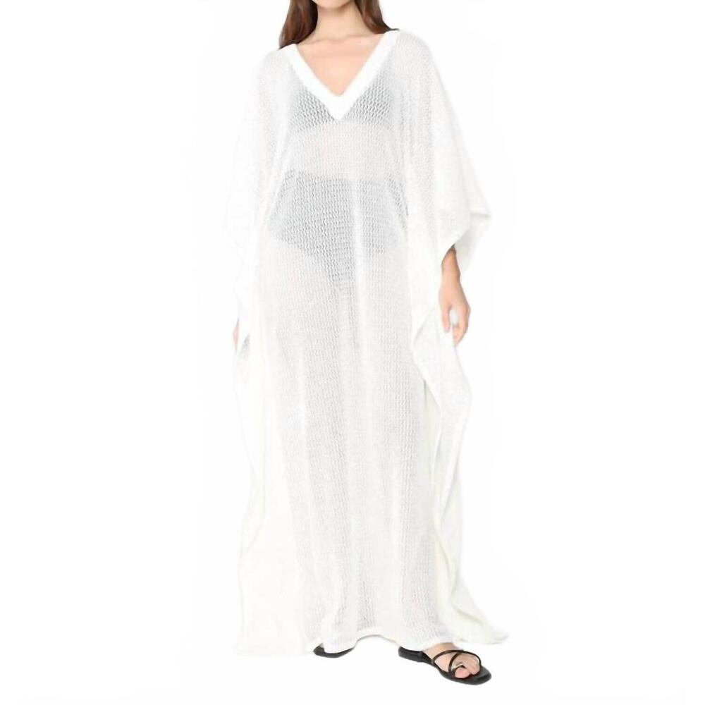 NEW RIPLEY RADER fishnet caftan in ivory